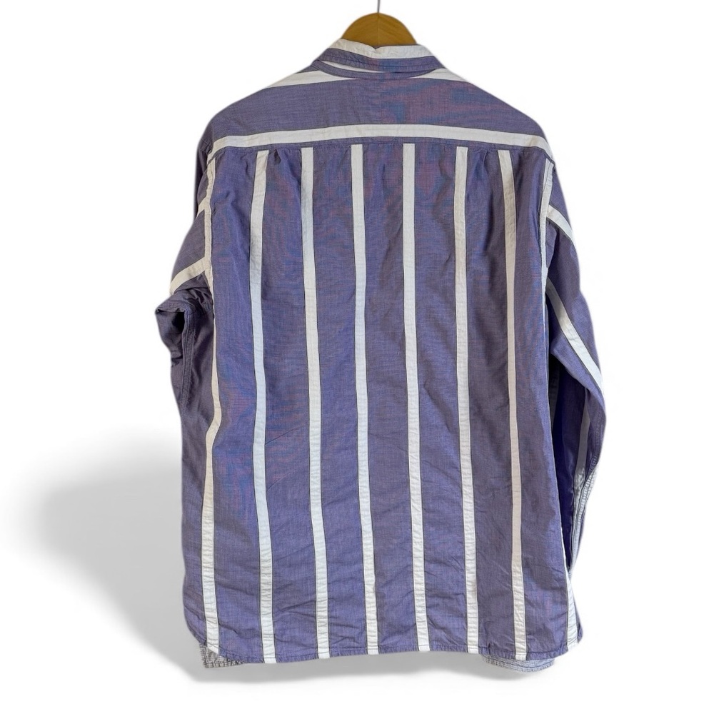 Polo Jeans Co Ralph Lauren Men’s L French Cuff Striped Shirt Vintage Y2K - Picture 3 of 9